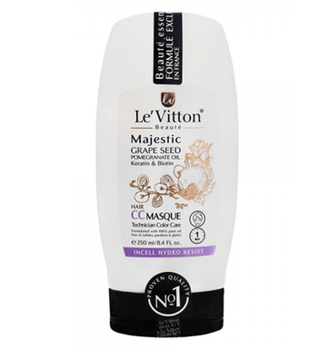 ماسک مو ترمیم کننده لویتون مدل CC مناسب انواع مو حجم 250 میلی لیتر